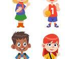 Cute Children Character Set