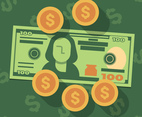 One Hundred Dollars Vector Illustration