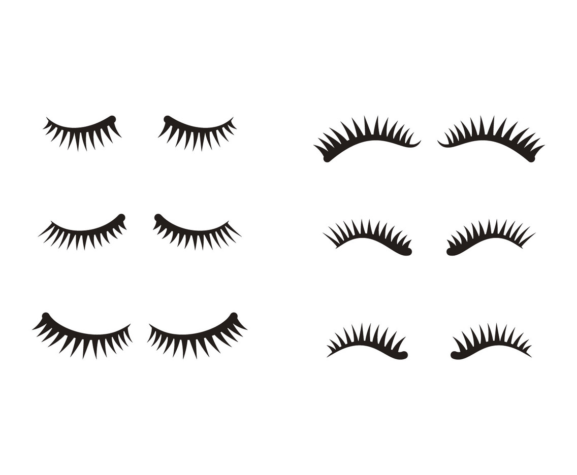 eyelashes clipart set
