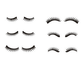 eyelashes clipart set
