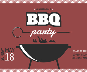 Retro Barbecue Party Poster