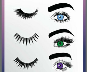 False Eyelashes Styles Vector Pack