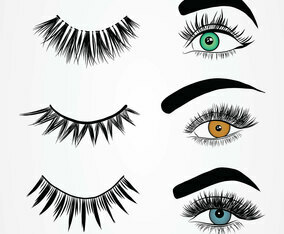 False Eyelashes Styles Vector Pack