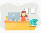 Women in Office Vector