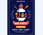 Bbq Party Poster Vector