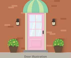 Door Vector Illustration