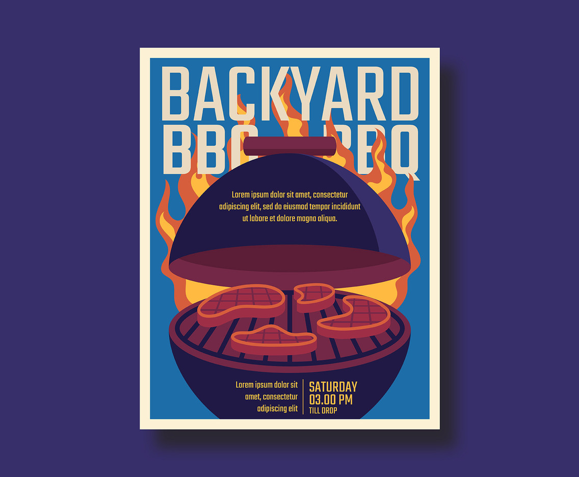 Retro Bbq Poster