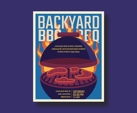 Retro Bbq Poster