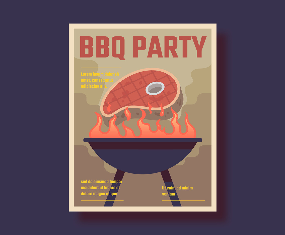 Retro Bbq Poster