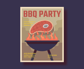 Retro Bbq Poster