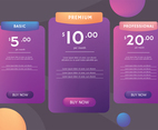 Pricing Table Vector Design