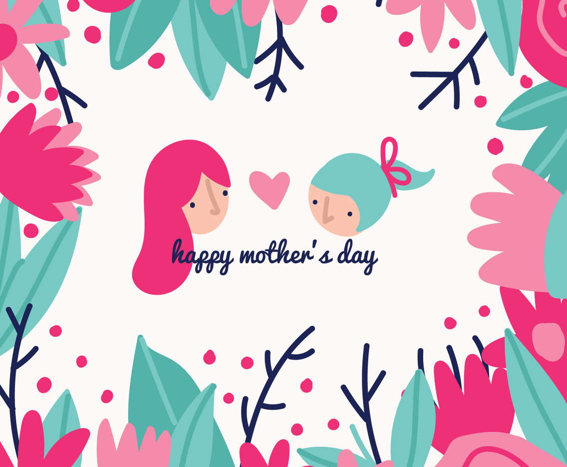 Colorful Mother's Day Drawing