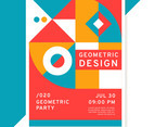 Geometric Poster Design Vector