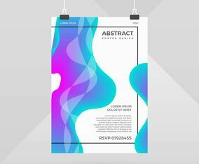 Abstract Shape Gradient Poster Design Vector Template