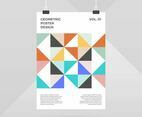 Flat Scandinavian Geometric Poster Design