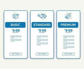 Pricing Table Vector Illustration