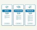 Pricing Table Vector Illustration