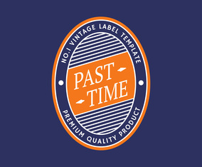 Retro Label Oval Template