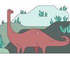 Dinosaur Brontosaurus Vector