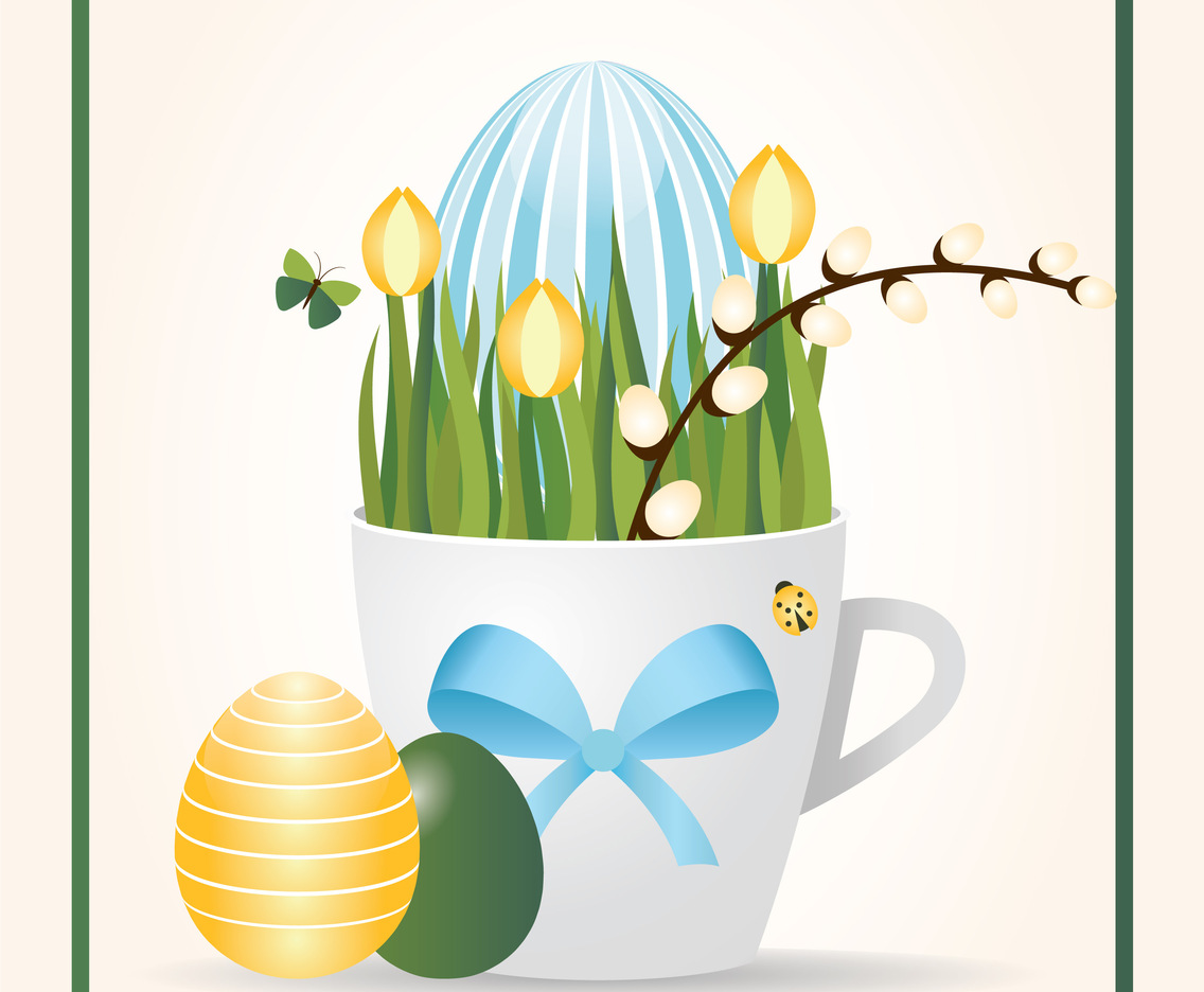 Vector Easter Greeting Card Design