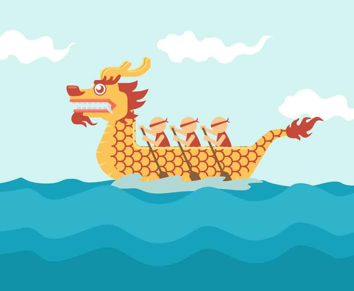 Dragon Boat Festival Vector Illustration