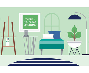 Vector Designer Room Illustration