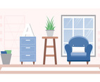 Vector Designer Room Illustration