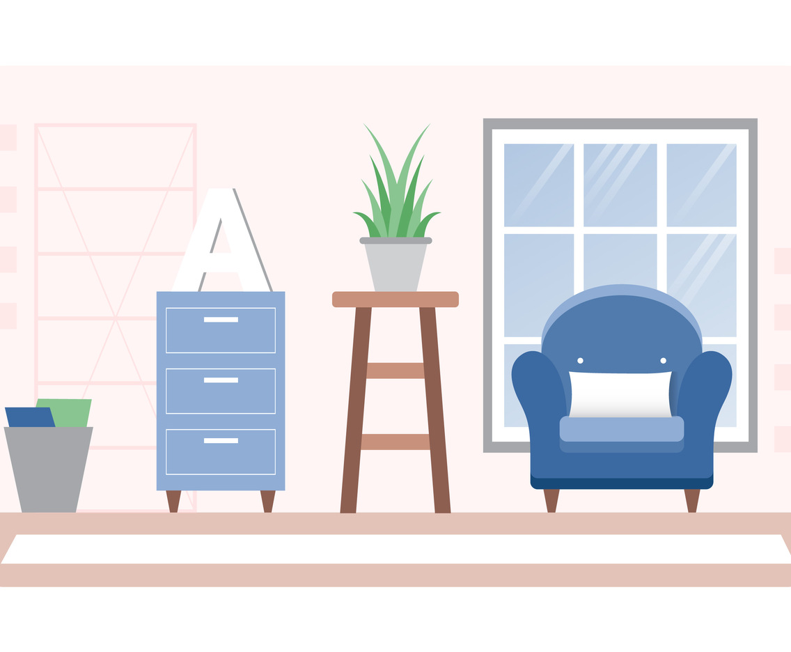 Vector Designer Room Illustration