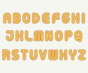 Retro Alphabet Vector
