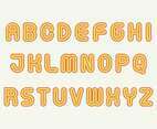Retro Alphabet Vector