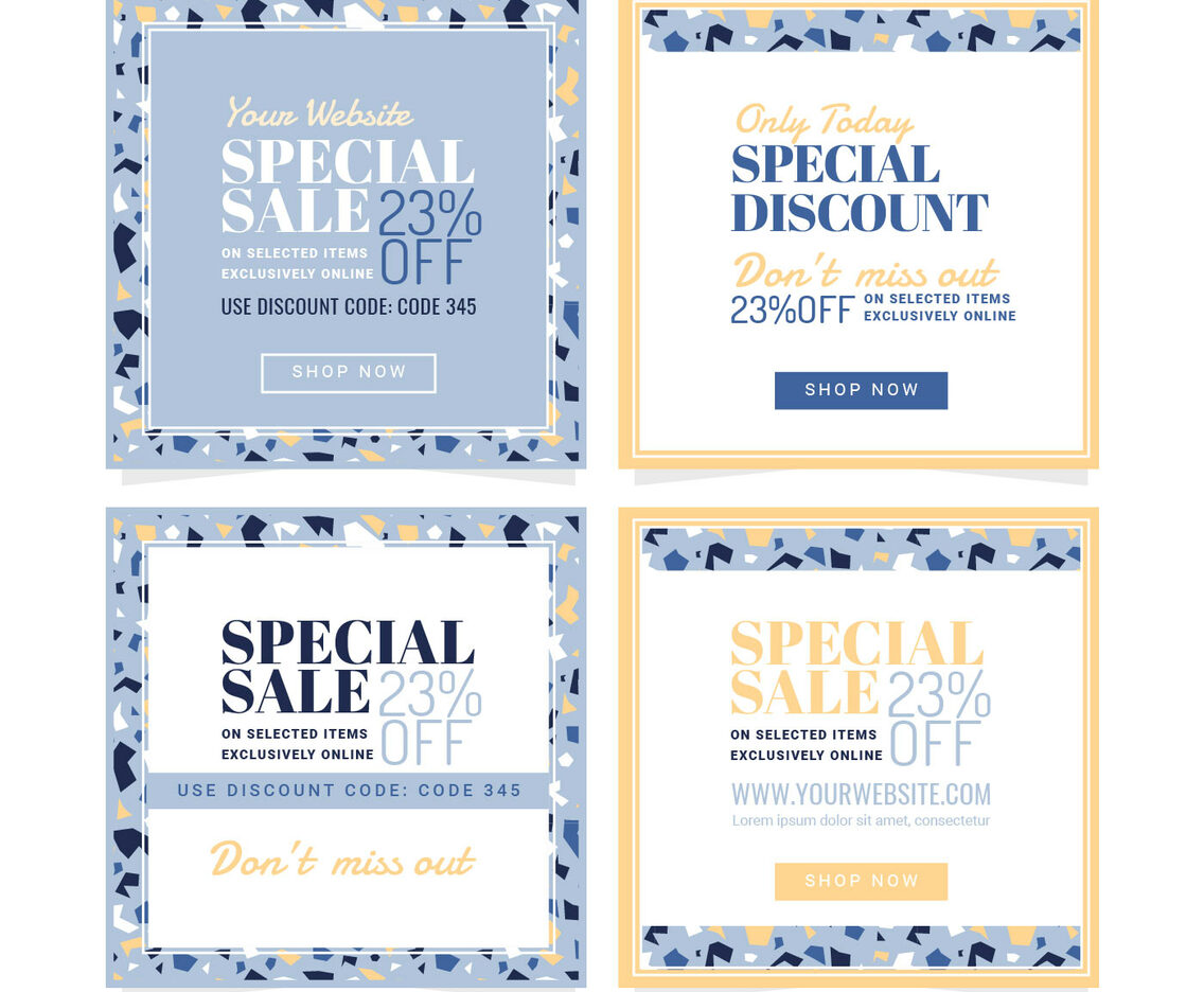 Vector Social Media Posts Templates