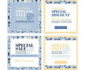 Vector Social Media Posts Templates