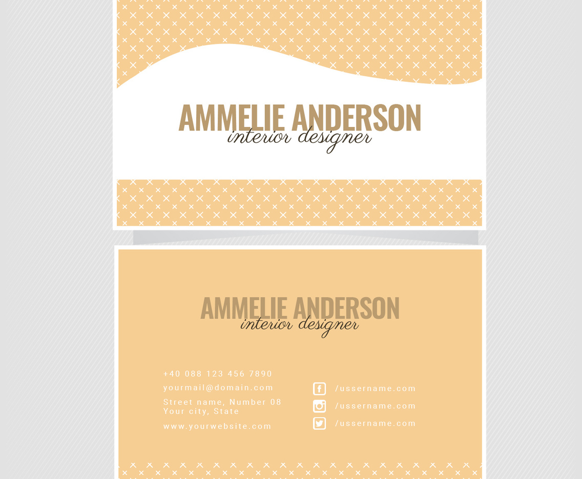 Vector Bright Business Card Template