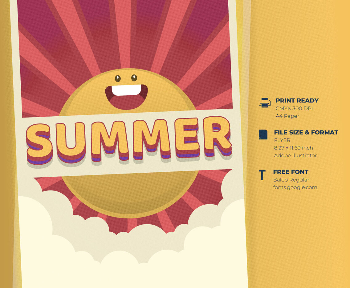 Summer Holiday Camp Poster Template