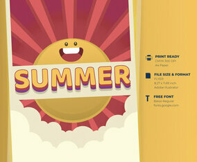 Summer Holiday Camp Poster Template