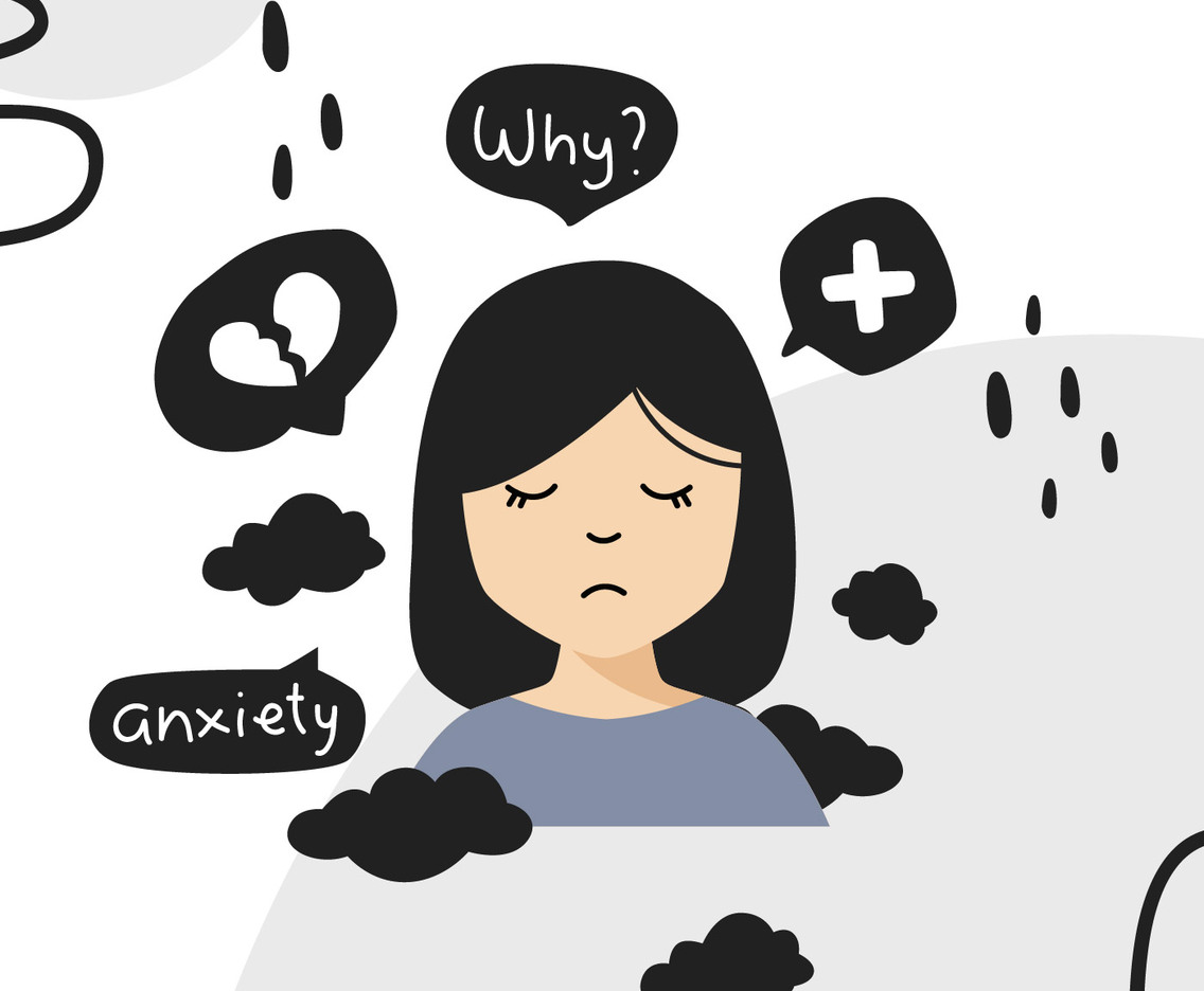 Women With Anxiety Disorder Vector