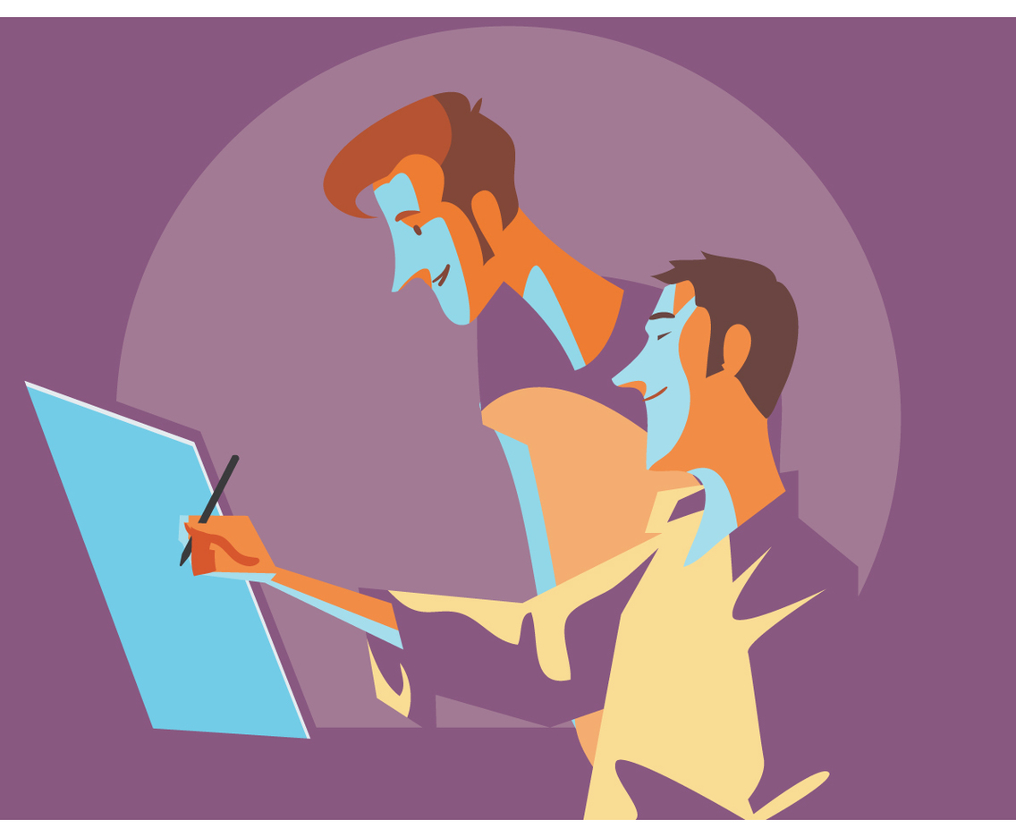 Designer Working Vector