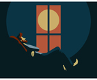 Relax Night For Healty Mental Vector