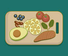 Healthy Food on cutting board