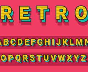 Retro Alphabet