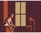 Depressed Man And His Chair Vector