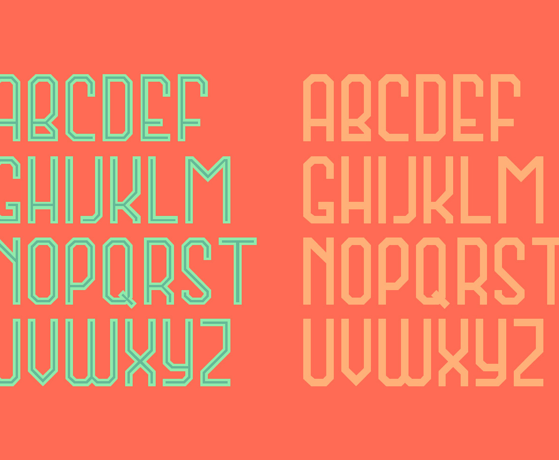 Retro Alphabet Vector