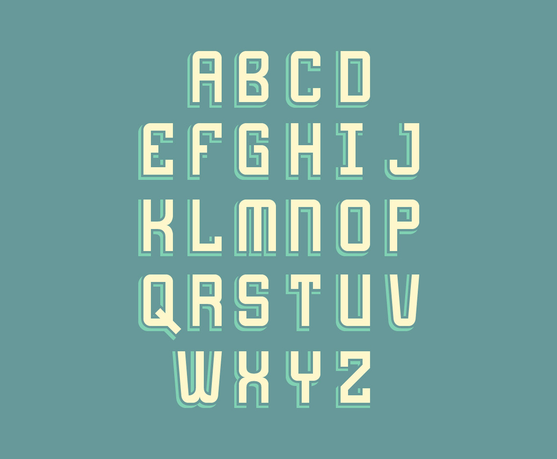 Retro Alphabet Vector