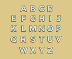 3D Retro Alphabet Vector