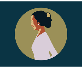 Potrait of A Woman in Kartini Day Vector