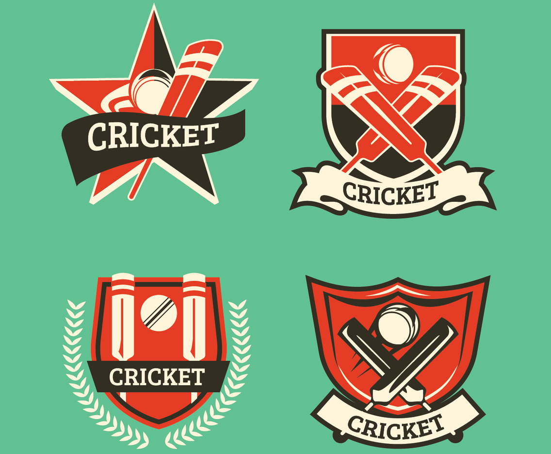 Vintage Cricket Logo Set