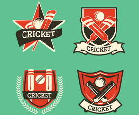 Vintage Cricket Logo Set