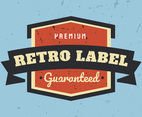 Retro Label on Blue Background