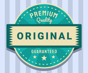 Retro Label on Striped Background
