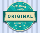 Retro Label on Striped Background